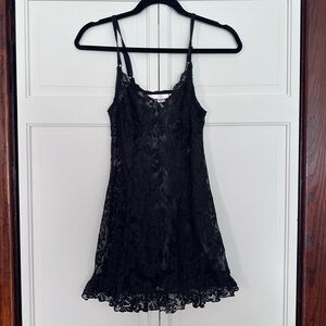 NWT Victoria's Secret Black Lace intimate sleepwear slip dress size small